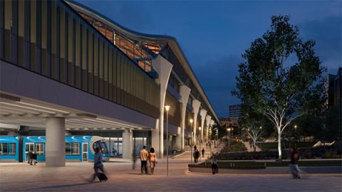 Visualisation showing a tram passing under the new Curzon Street station Visualisation showing a tram passing under the new Curzon Street station
