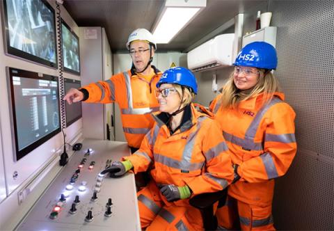 Train driver steers TBM Karen towards Euston Train driver steers TBM Karen towards Euston