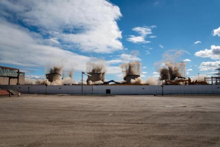 Cottam power station demolition